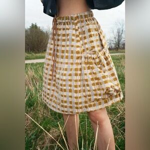 **SOLD** Story mfg. Plaid Cargo Skirt size XS NWOT